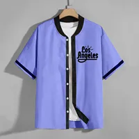 Fashion Shirts For Men 2023 New Summer Shirts Blouses For Men Loose Baseball Collar Button Front Shirt Casual Shirt Jacket 패션