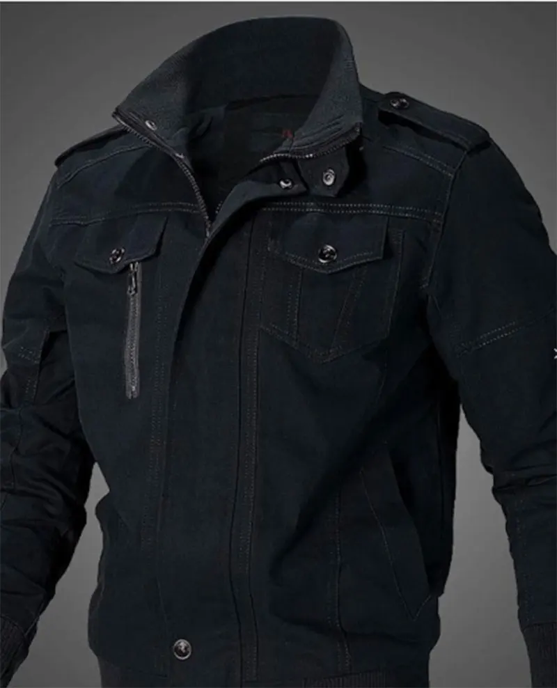 Plus Size Men's Lightweight Jacket Fashion Casual Cotton Daily Wear Solid Jacket Outerwear For Spring Fall Winter,Men's Clothing