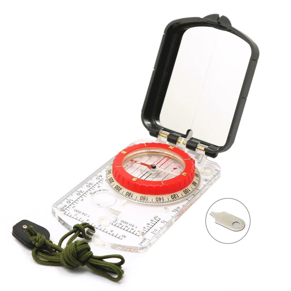 

DC45-6E Camping Survival Compass With Fluorescent Ring Compass Survival Gear For Outdoor Hiking Camping Compass Map Ruler