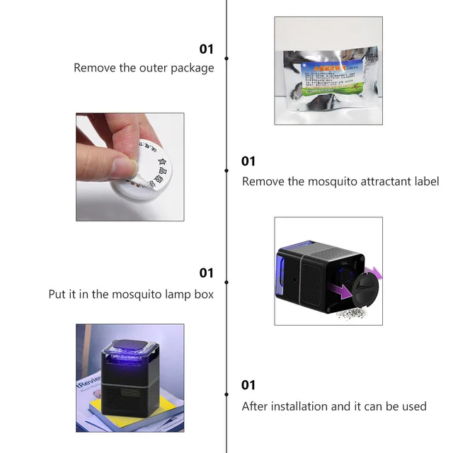 Szúnyog Vonzó Gyilkos Segítő Opcionális Csapda Lámpa Alkatrészek Csalás Ügynök - Image 5