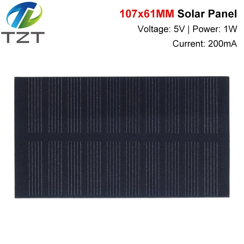 Compact Solar Panel 1W 5V for DIY Projects and Small Electronics