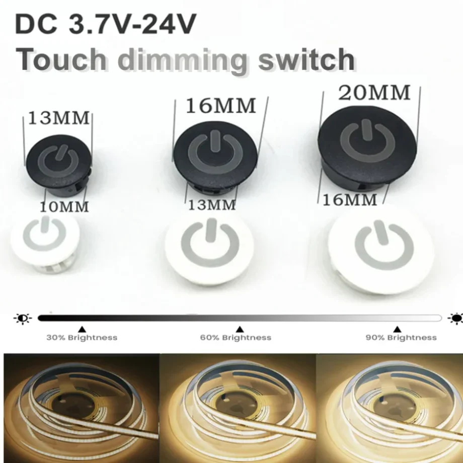 รูปสินค้า สวิตช์หรี่ไฟสัมผัส ควบคุมไฟฟ้า DC5V-24V สมาร์ทโฮม