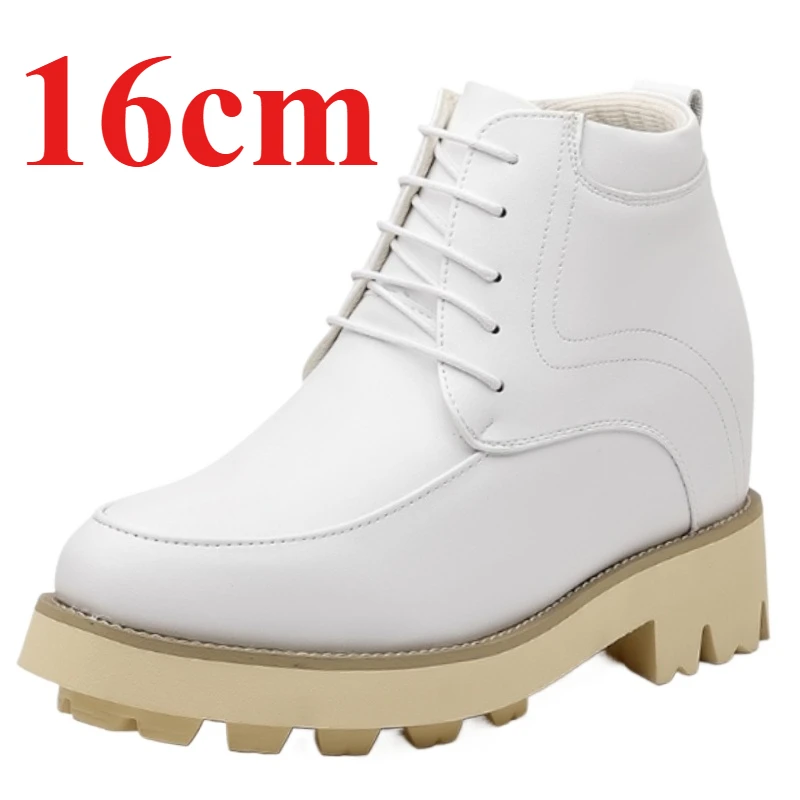 Couple's Thick Platform Derby Shoes for Men's Height