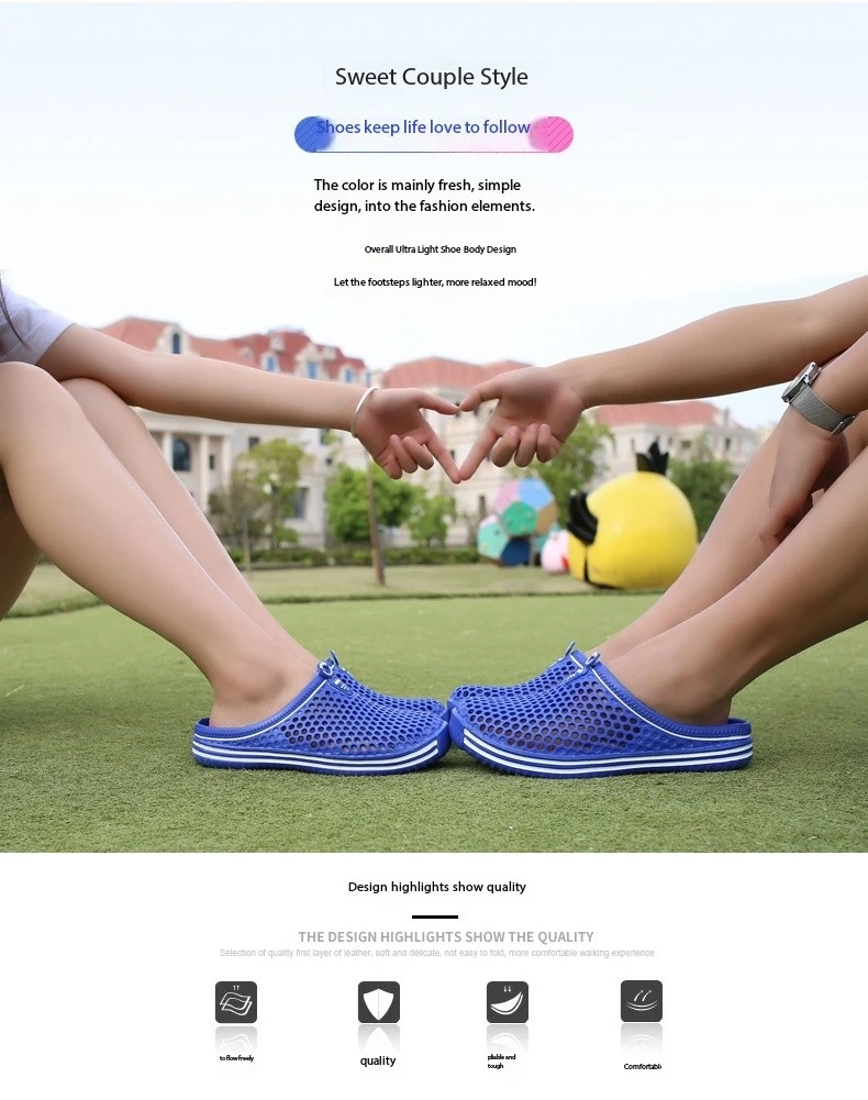 Leichte, lässige, rutschfeste Damen-Strandsandalen für den Alltag, Slip-On-Komfortschuhe für zu Hause, einfache Slipper-Schuhe für Paare – Detail 3