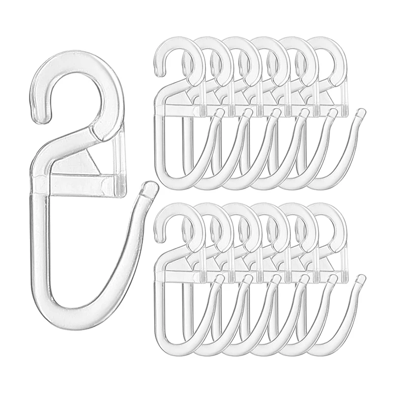 

100pcs/set Plastic Curtain Hook Shower Hanging Curtain Hook Ring Curtain Roll Universal Slider Hanger Hardware Accessories