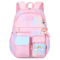 Beautiful Backpack for Girls Kids New Fashion Primary School Cute Beautiful Travel Students Bag Pink Large Capacity 6