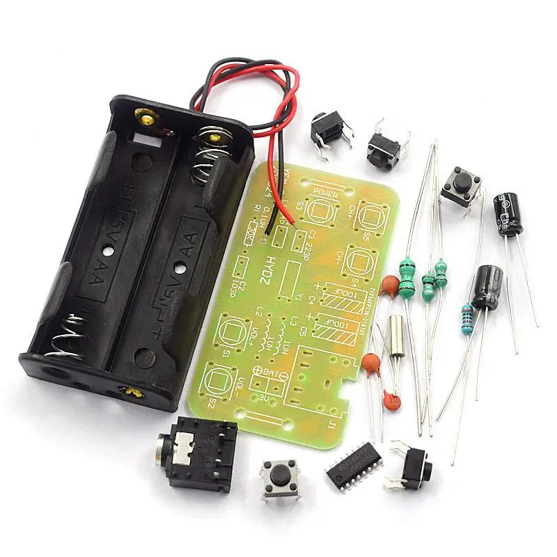 FM Stereo Radio DIY Kit - Wireless Transmitter & Receiver Module for Frequency Modulation Soldering Practice