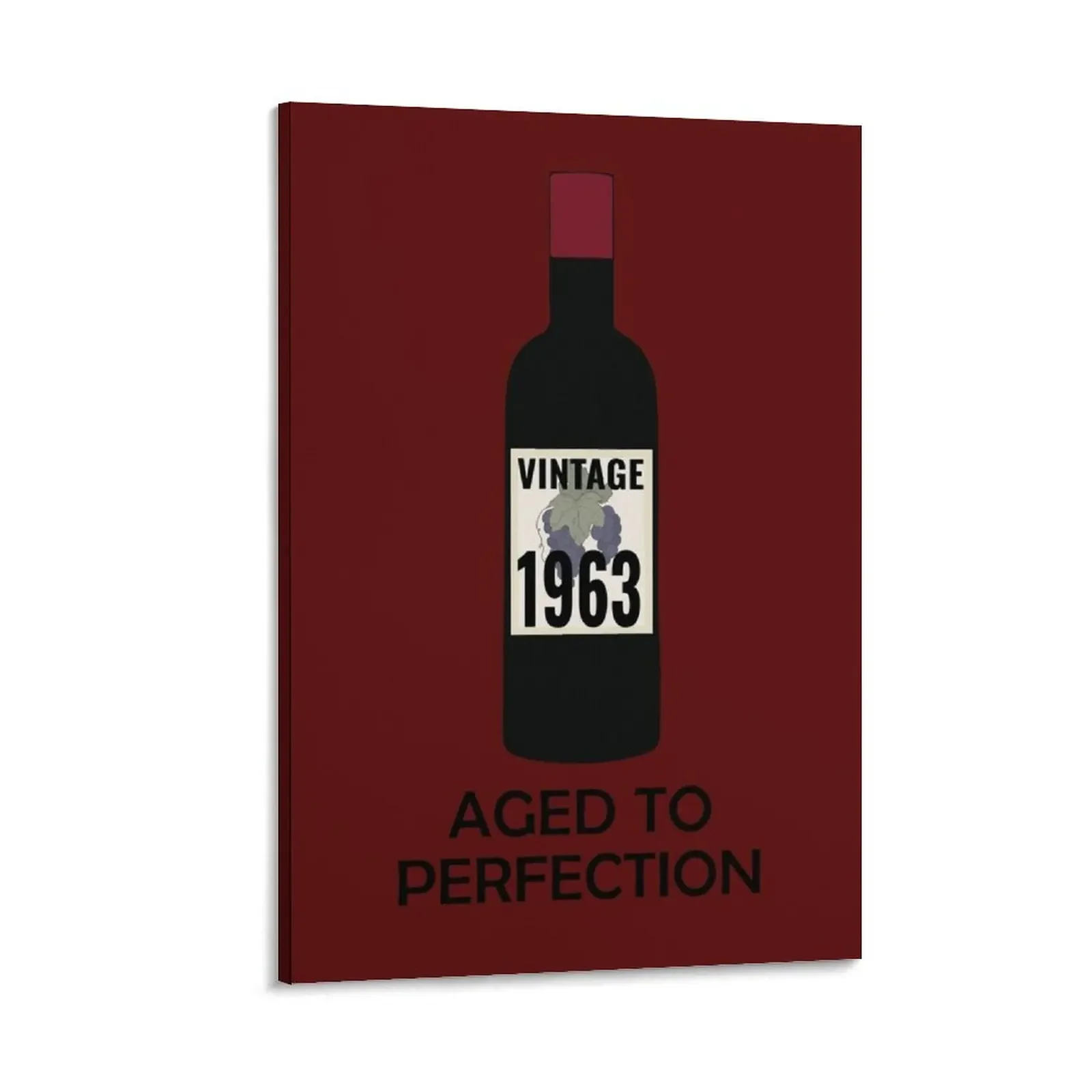

Vintage 1963 Red wine. Aged to perfection. Birthday gift. Canvas Painting Home decoration anime decoration Wall posters