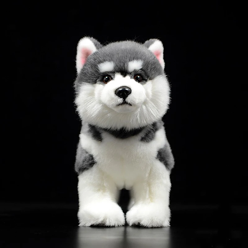 23センチメートル高グレーシベリアンハスキー犬ぬいぐるみリアルな立ちアラスカンマラミュートぬいぐるみのおもちゃクリスマスプレゼント Null Aliexpress