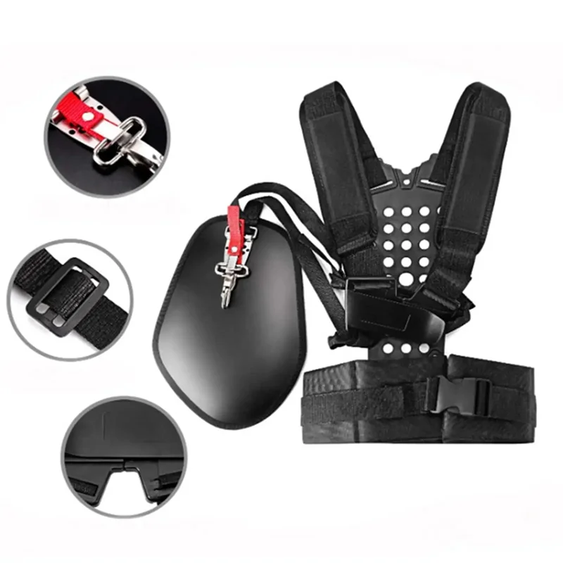 B84B-스트리머용 조절 가능한 이중 어깨끈 트리머 어깨끈 잡초 제거기 스트랩