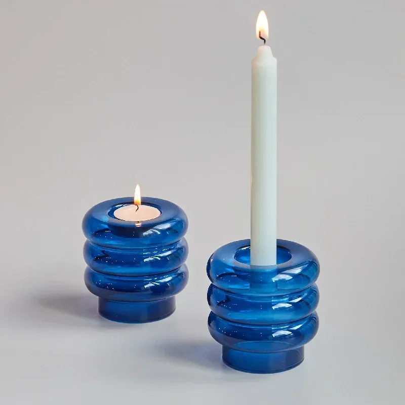 이중 목적 촛대 테이퍼 캔들 홀더 홈 웨딩 장식을위한 Tealight 촛대 파티 꽃병 테이블 센터 피스