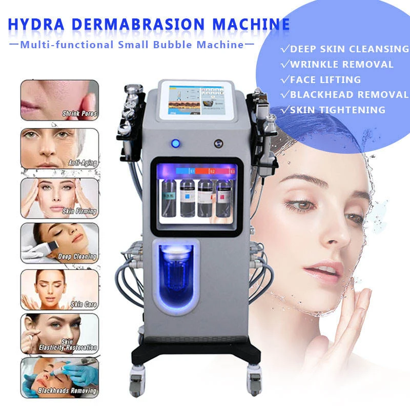 Multifunction 12 in 1 Hydra Peeling Facial Jet Peel Skin Care Professional Water Oxygen Facial Machine Skin Management Salon