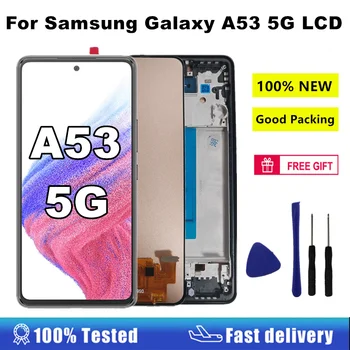 6.5  »A536 AMOLED affichage pour Samsung A53 5G A536 A536B LCD écran tactile avec cadre numériseur assemblée pièces de réparation