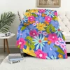 pattern Blanket Flannel warm spring comfort  soft plush blanket for sofa floral living room office Bright bedroom travel gift 6
