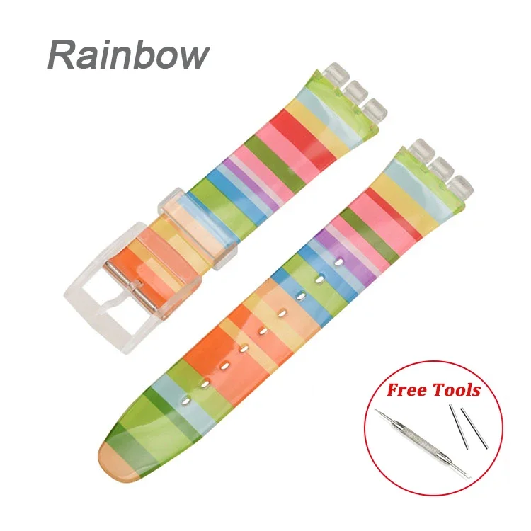 Silicone Waterproof Sports Watch Band - Variety of Sizes and Colors