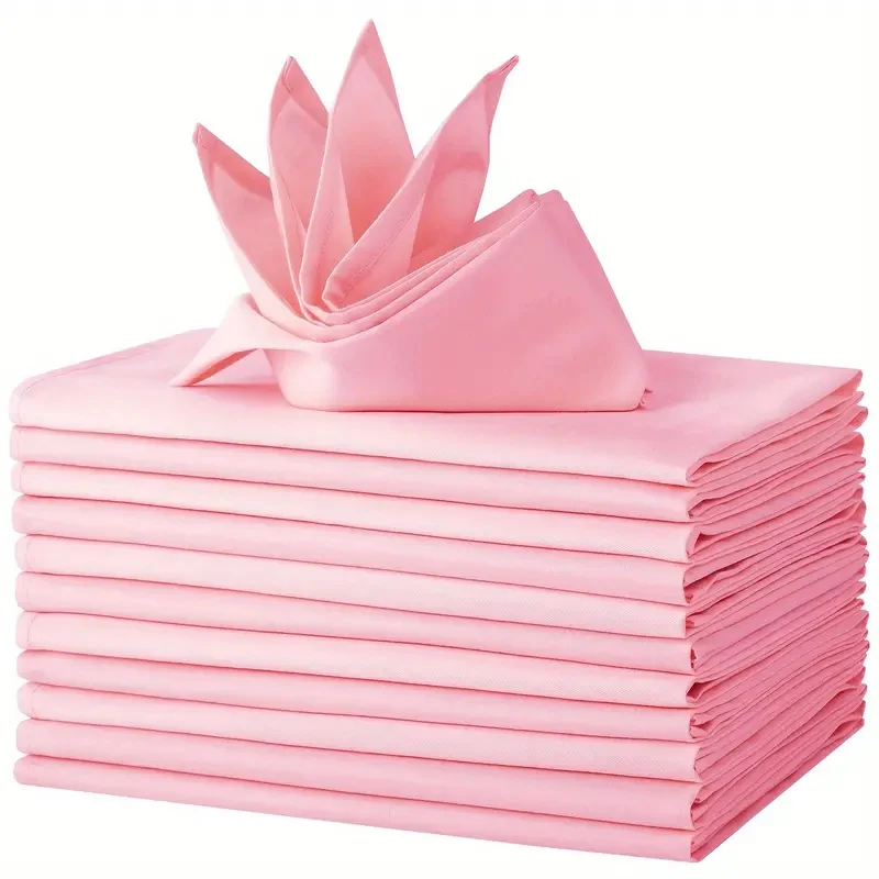 Table Cloth Napkins 40x40cm Set Of 6/12/24 Polyester Thicken Placemat for Kitchen Dining Wedding Decoration