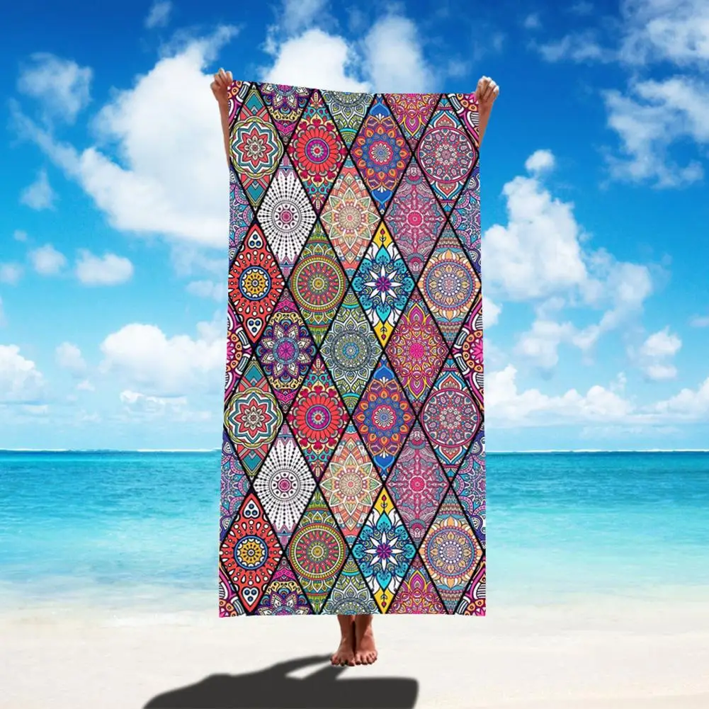 

Camping Towel Practical Bright Color Microfiber 150x75cm Europe America Style Quick Drying Beach Towel Daily Use