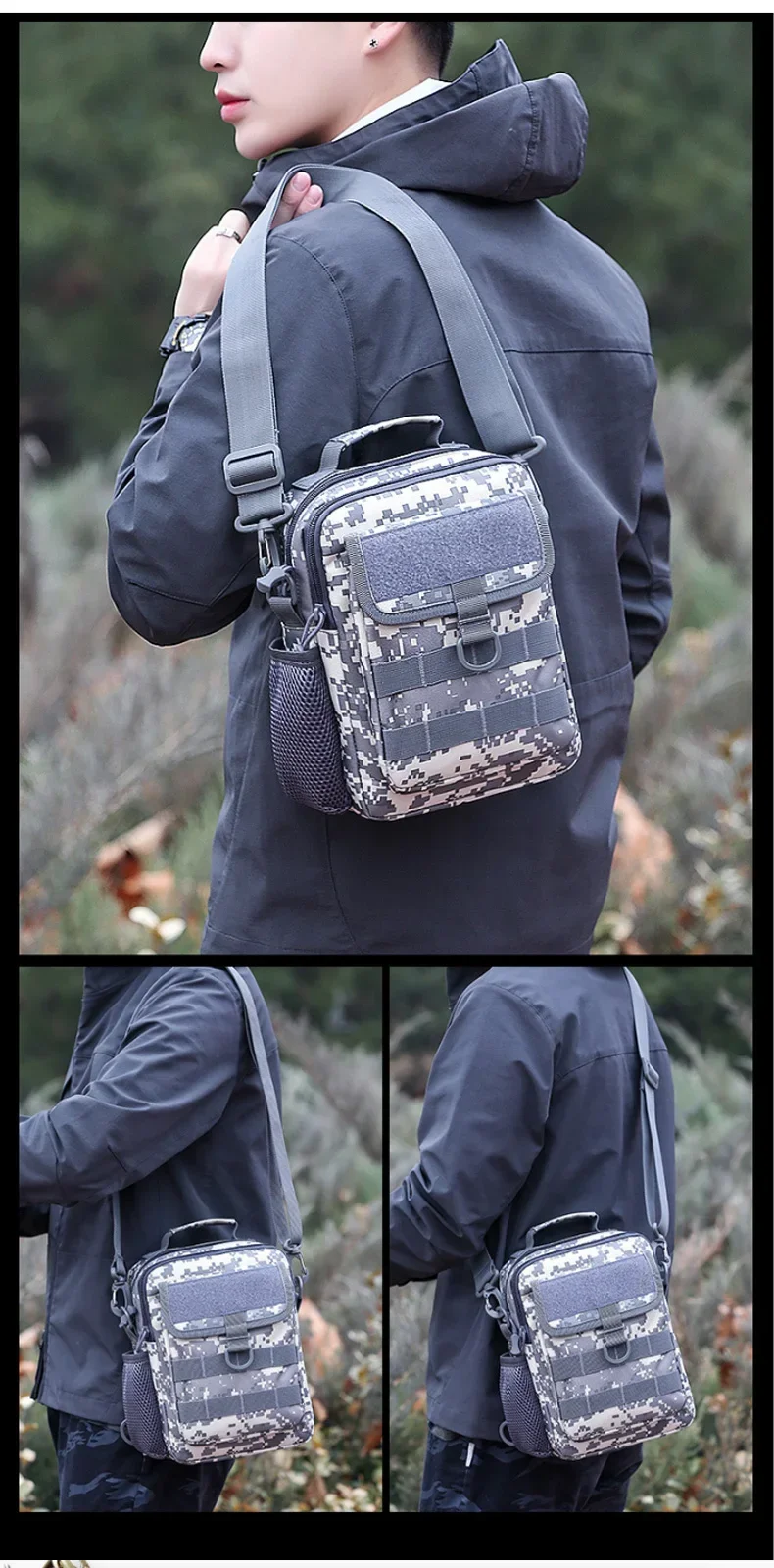Taktische Taille Tasche Molle Outdoor Handtasche Wasserdichte Camping Reise Wandern Trekking Jagd Schulter Taschen Messenger Angeln Pack – Detail 11