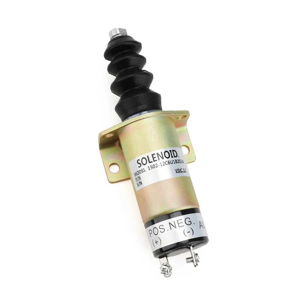 Fuel Shut Off Solenoid 12V - Replacement For Perkins & Woodward Engine (Part #1502-12C6U1B2S1A Etc.) - View #13