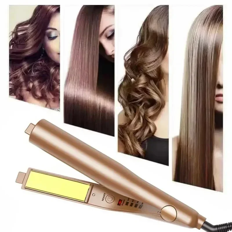 2 in 1 Hair Straightener And Curler Twist Straightening Curling Iron Professional Negative Ion Fast Heating Styling Flat Iron