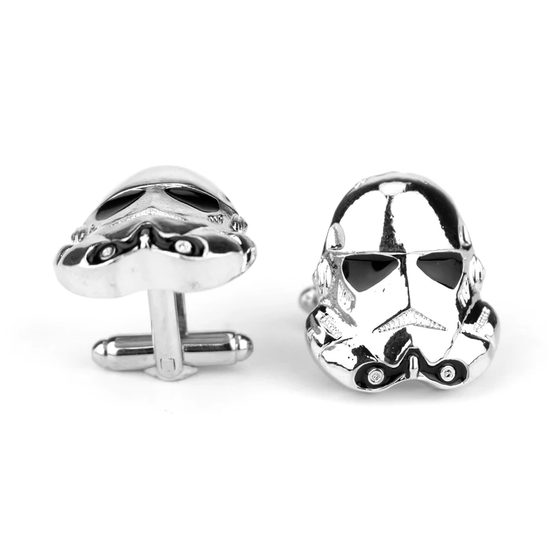 Crystal Cufflinks Disney Movie Jewelry Star Wars Darth Vader Cufflinks Classic Figure Stormtrooper Cufflinks Men French Shirt Cuffs Accessories crystal cufflinks