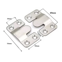 10pcs Stainless Steel Picture Frame and Mirror Hanging Buckles (10Pcs L)
