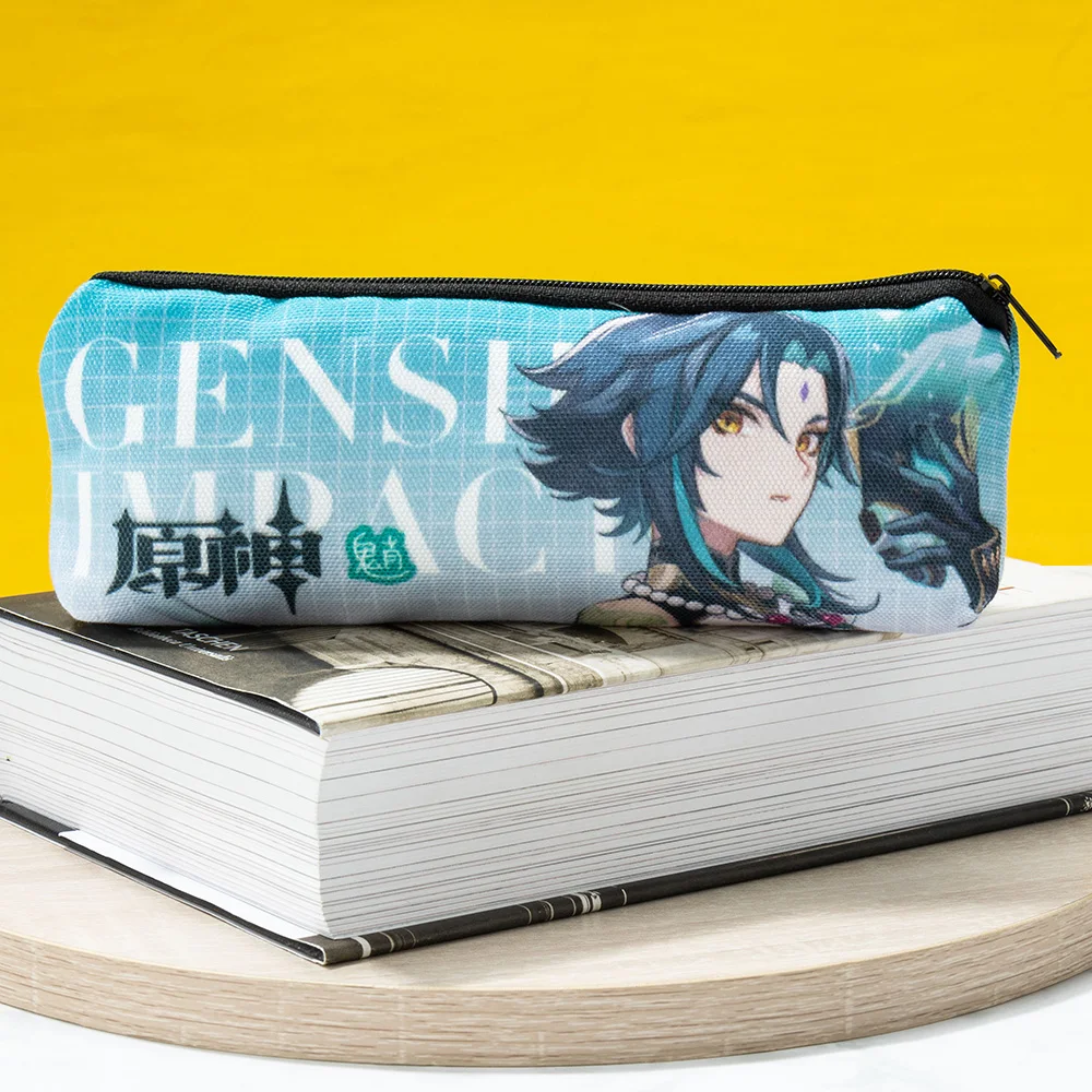 greek goddess costume Game Genshin Impact Pencil Bag Cosplay Anime Hutao Xiao Zhongli Cartoon Pen Case Boys Girls Stationery Bags Fans Gift naruto outfits