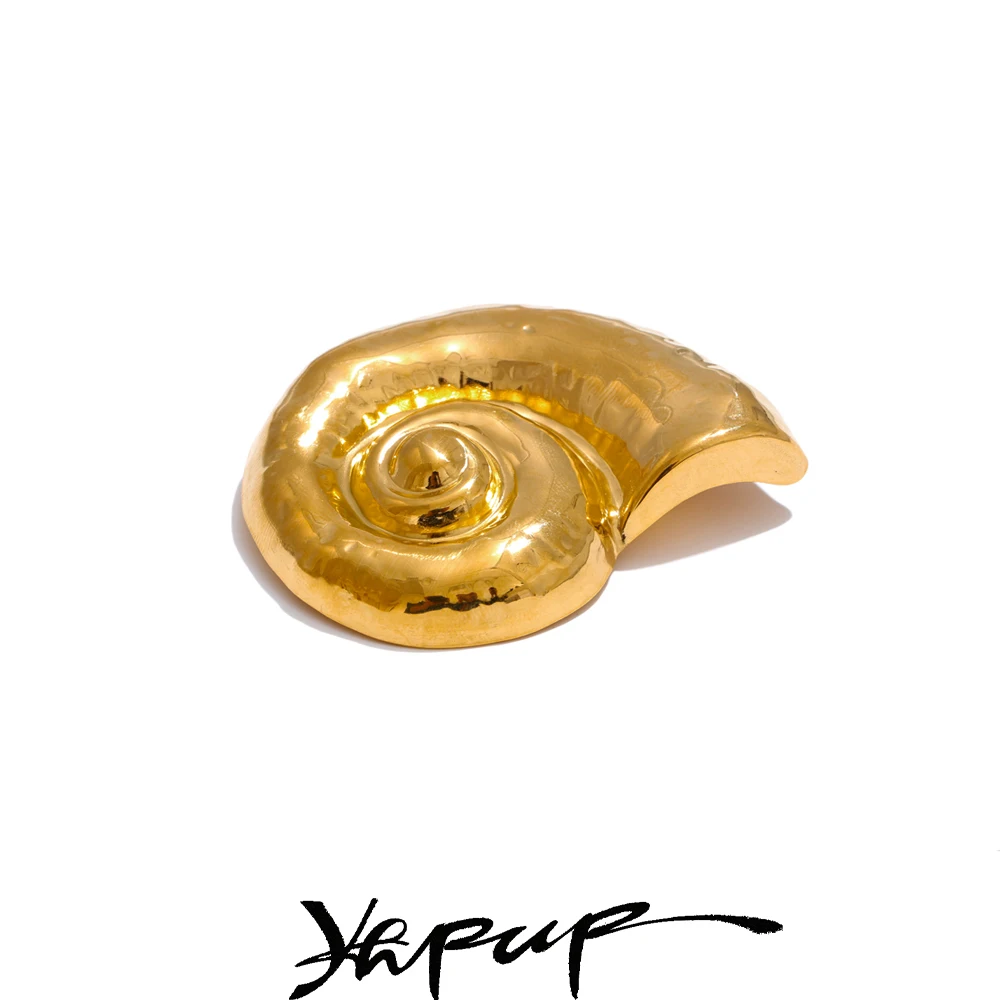 Yhpup Conch Brooch Pin Unisex Jewelry