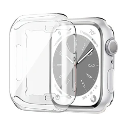 Universal Silicone Bumper Cover with Screen Protector for 41mm series 7 8 9 (Transparent)