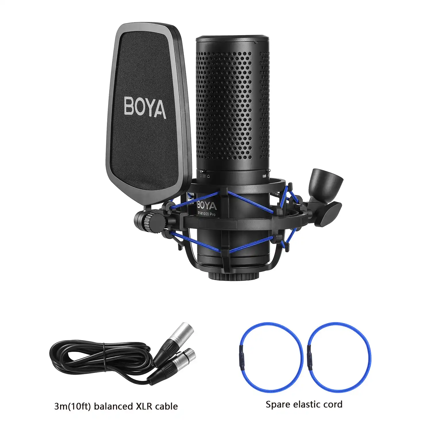 BOYA BY-M1000 コンデンサーマイク BOYA BY-M1000 PRO Studio Large Diaphragm Microphone Low-cut Filter