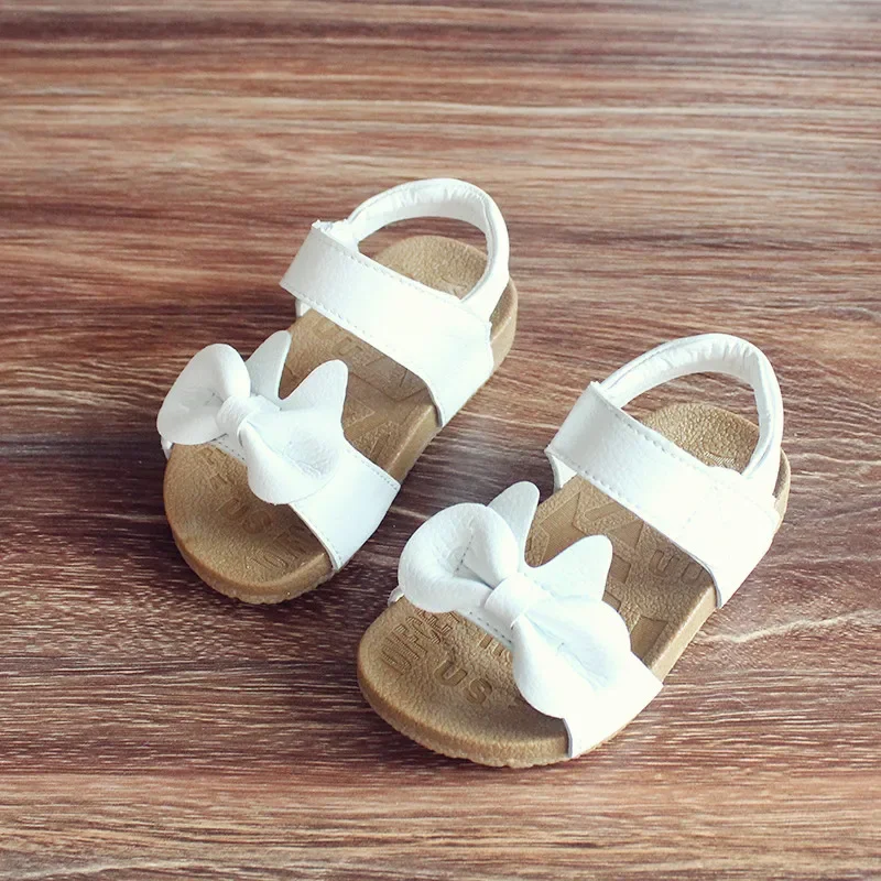 Baby Sandals for Girls 1-3 Years Old Genuine Leather Summer Baby Girls Sandals Bow Princess Shoes Slip-resistant