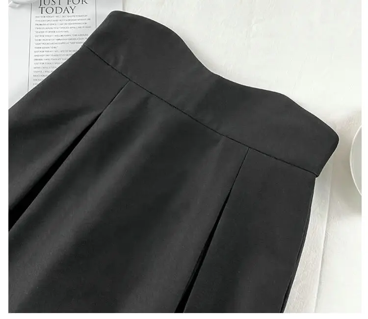 skater skirt College Preppy Style Pleated Skirt Women's 2022 Spring Elastic High Waist Covering Flesh A-line Skirt Fat MM Thin Pleated Skirt black skirt