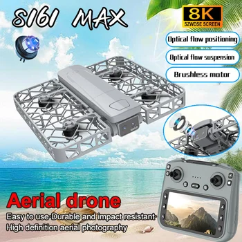 2025 Nuovo S161 Mini Drone Professionale 8K Fotocamera con WiFi FPV UAV Schermo di Controllo Remoto Motore Brushless Quadcopter Festival Regalo