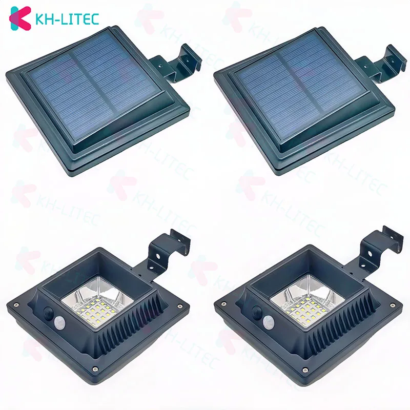 Lumière Solaire De Gouttière Avec Détecteur De Mouvement - Clip Mural étanche IP65 - Pour Clôture, Allée, Garage, Balcon - Éclairage Extérieur Autonome