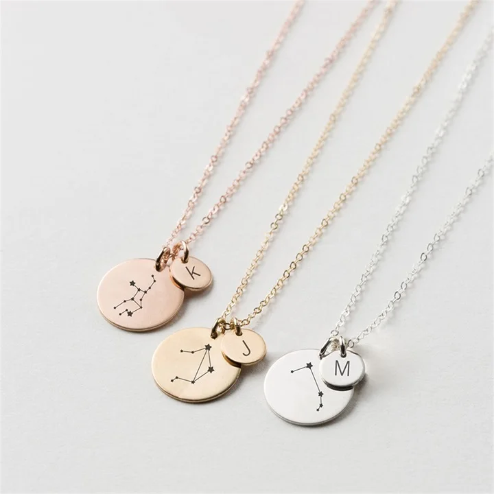 EMANCO Laser Engraved Custom Heart Necklace Pattern Logo Stainless Steel Popular Necklace for Women Men Bijoux Gift