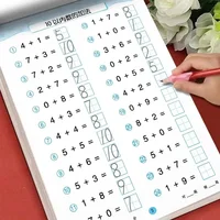 Handwritten Arithmetic Exercise Books Learning Mathematics Workbook 61 Pages Addition and Subtraction Children's Notebooks 1