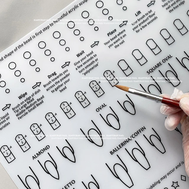 Nail Art Practice Book: Practice Sheet Journal for Nail Artists | with  templates of the 7 most common nail shapes | 8.5