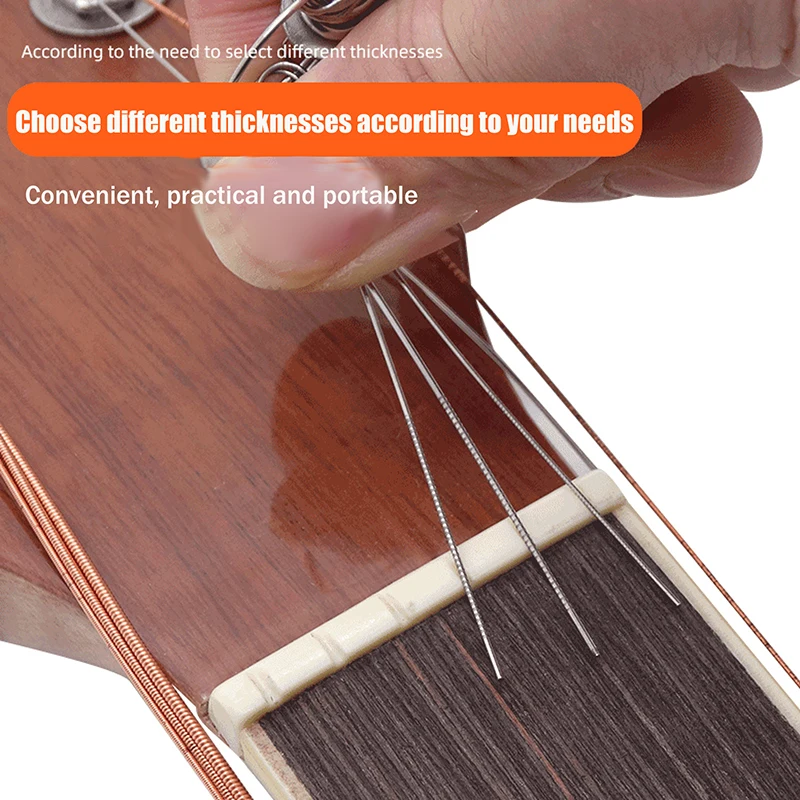 1Set Guitar Nut Slotting File Kit DIY Slot Saw Rods Filing Set Luthier Stringed Instrument Guitar Accessories Guitar Repair Tool