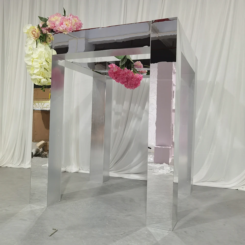 

Event Decor Rectangle Flower Arrangement Stands Crystal Clear Flower Stand Wedding Table Centerpiece