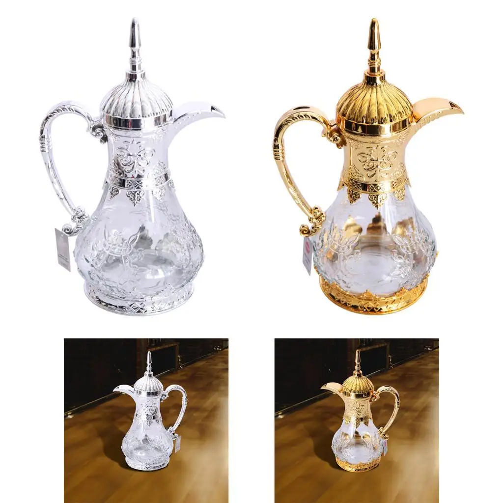 Arabic Coffee Pot 1600ml Versatile Glass Coffee Carafe Practical Arabic Teapot for Travel Gatherings Eid Mubarak Festival Juice Arabic Coffee Pot 1600ml Versatile Glass Coffee Carafe Practical Arabic Teapot for Travel Gatherings Eid Mubarak Festival Juice