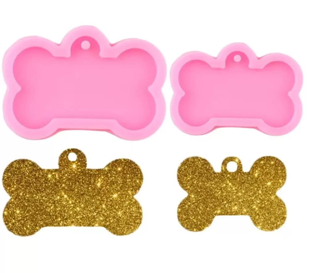 

Силиконовая подвеска в форме кости, 50 шт./лот, форма «сделай сам» для собак, форма для брелока, литье из смолы, инструменты для рукоделия