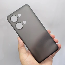 Ultra Thin Anti-Fingerprint Clear Matte Back Case for OnePlus Nord 3 / ACE 2V (0.5mm) (Clear Black)