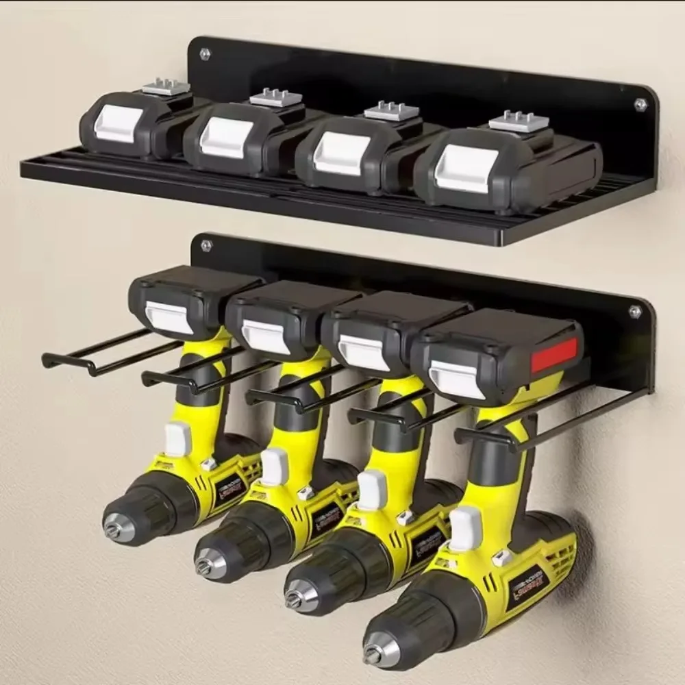Power Tool Rack Electric Drill Screwdriver Tool Storage Shelf Wall Mounted Tools Organizer Simply Garage Charger Storage Holder
