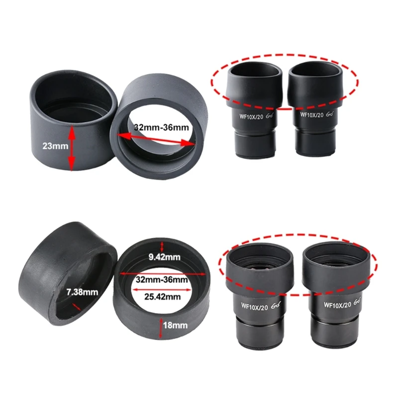 32mm-36mm-Dia. Rubber Eyepiece Eye Shield Guards Binoculars Microscope Eye Cups eye protector cups