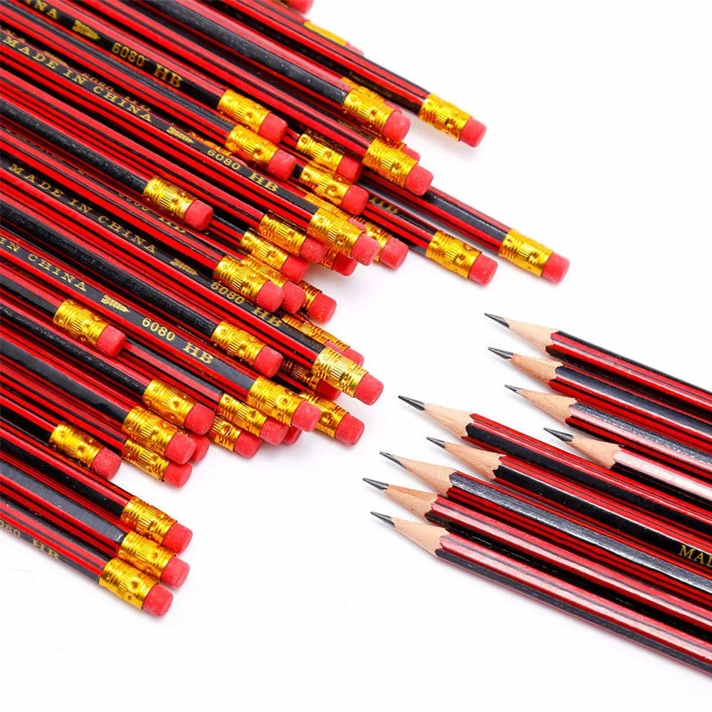 10 Pz/Lotto Matita Per Schizzi Matite In Piombo In Legno Matita Hb Con Gomma Bambini Matita Da Disegno Cancelleria Per La Scrittura Della Scuola