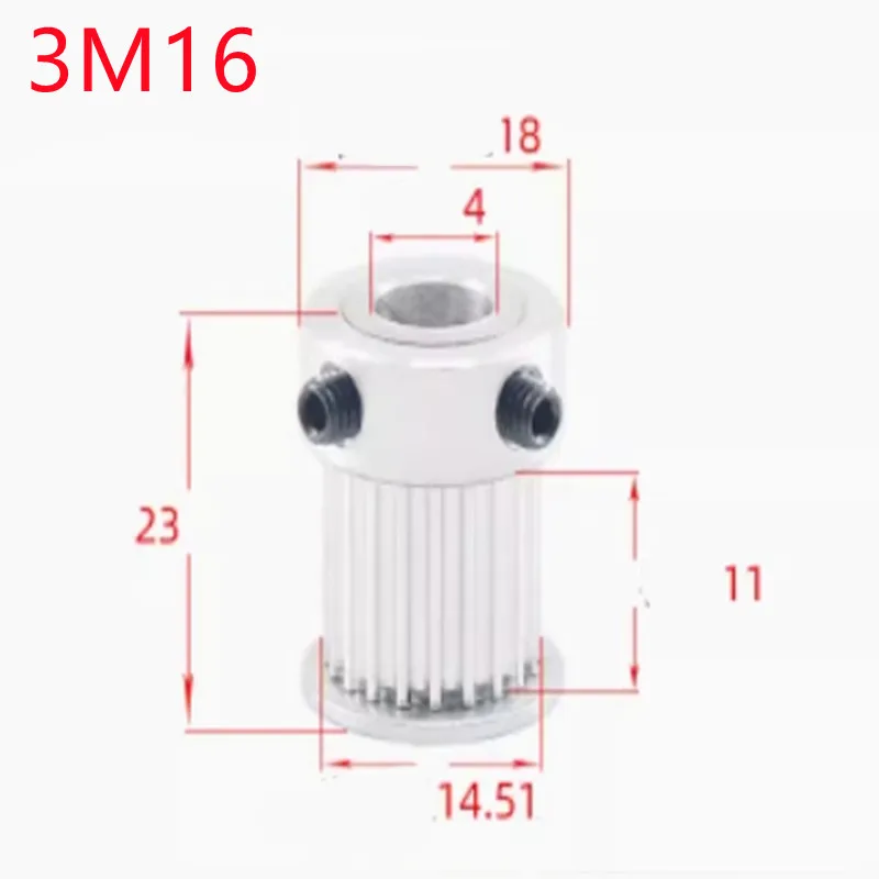1pc HTD 3M 16T 18T 20T Timing Belt Pulley 3mm Pitch 5/6/6.35/7/8/10mm Inner Bore 11mm Belt Width Aluminum Alloy