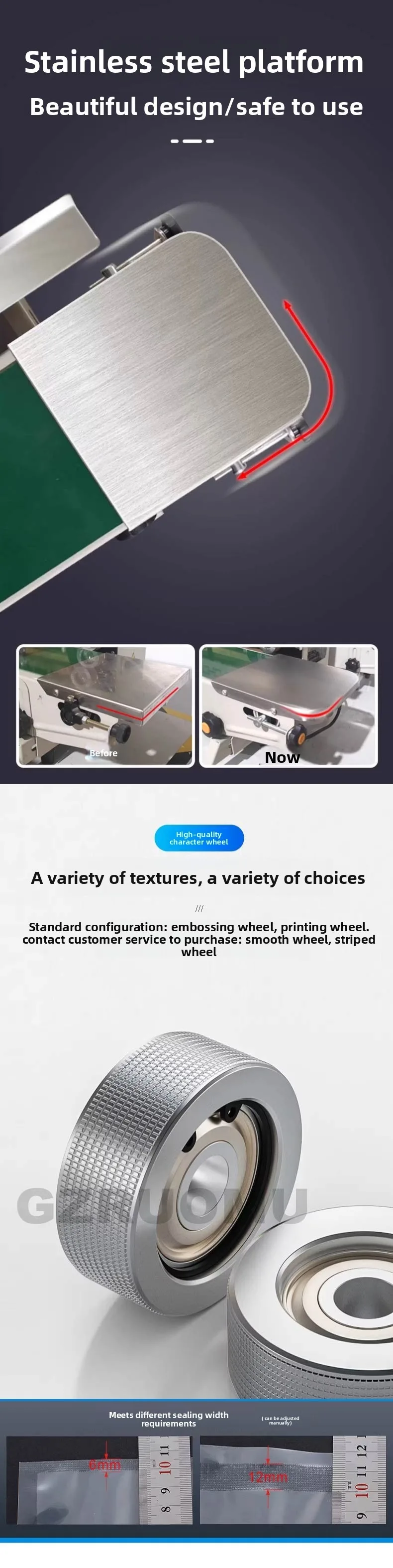 Automatic Horizontal Plastic Film Bag Snack Tea Bag Heat Sealing Machine 0-19m/m