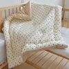 Winter Thermal Muslin Cotton Baby Duvet,Newborn Cozy Quilted Comforter with Dotty lining,Soft Infant Baby Blanket with Filler 1