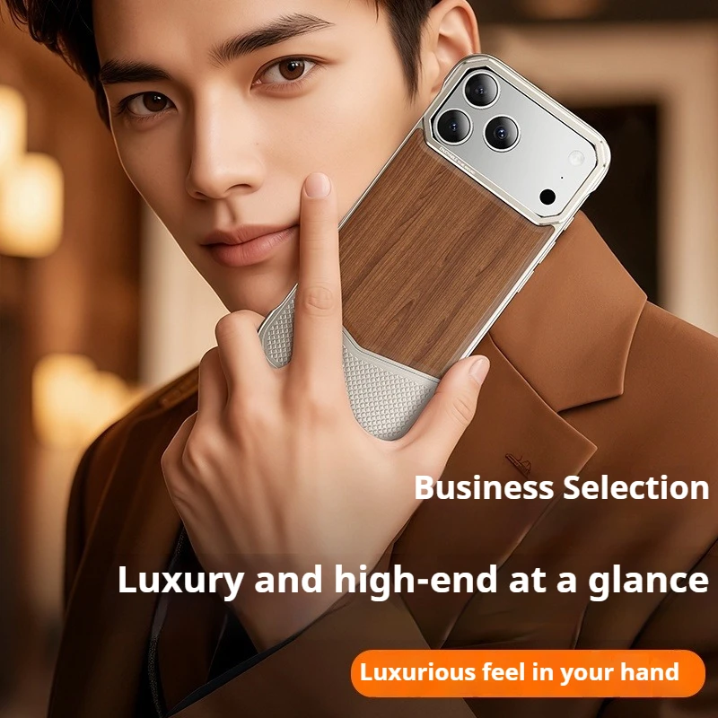 Eary Solid Wooden Phone Case for iPhone 17 Pro Max With Magsafe Magnetic Frameless Bumper Shockproof Drop Protection Cover Shell