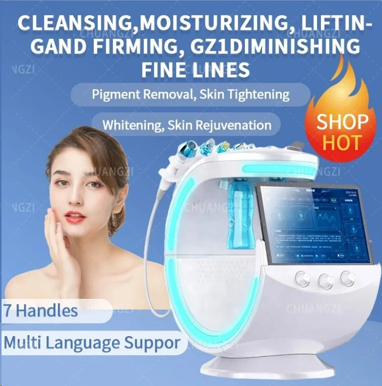 

Smart Ice Blue Facial Treatment Machine 2024 Hydrofacial 7 in 1 Professional Portable Dermabrasion